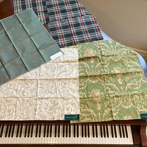 RALPH LAUREN Fabric Lot Six Samples Remnants Green